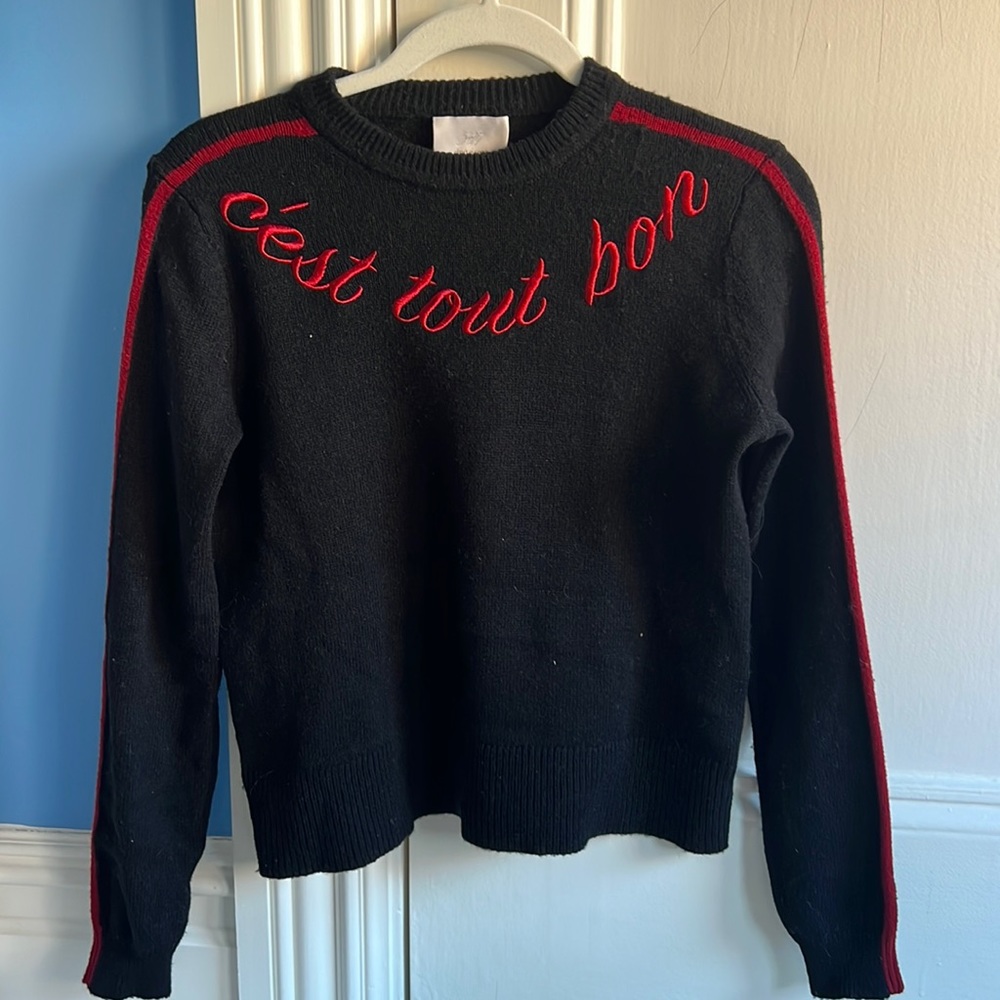 Cinq a Sept Black Wool Sweater, Cest tout bon, XS